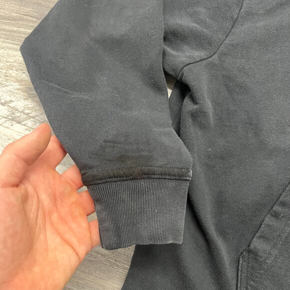 Nike Black Women Medium Sportswear French Terry Lace Up Swoosh Sweatshirt Hoodie - Picture 3 of 10